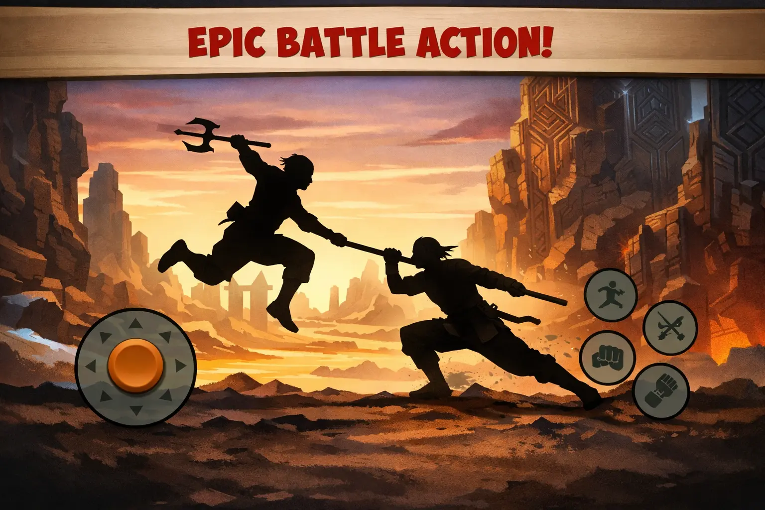 Smooth fighting animations in Shadow Fight 2 Special Edition