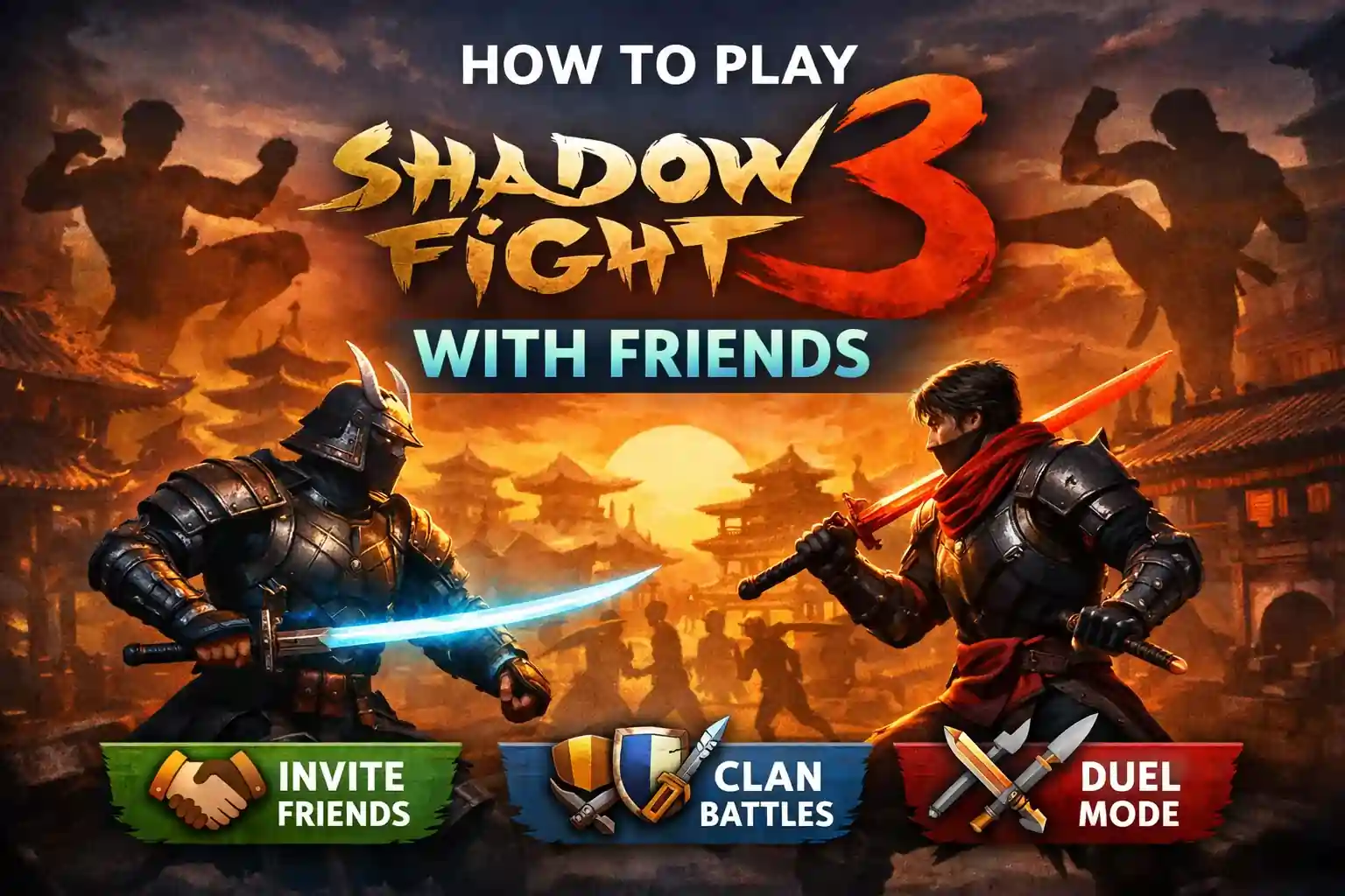 Want to play Shadow Fight 3 with friends? Learn the best ways to battle, join clans, and fix multiplayer issues in this simple guide.