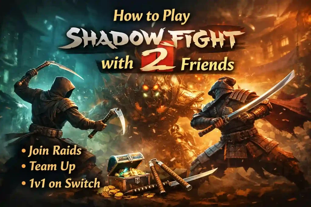 Learn how to play Shadow Fight 2 with friends on mobile and Switch using raids, Underworld, and local multiplayer in this easy guide.